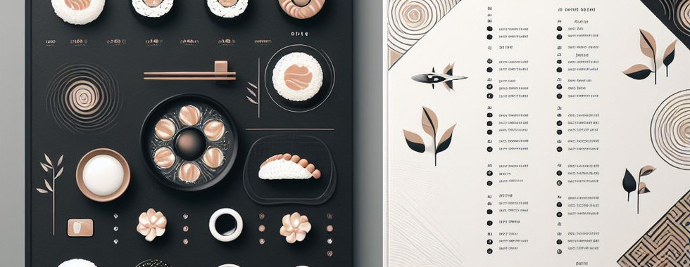 Diseño de carta restaurante sushi